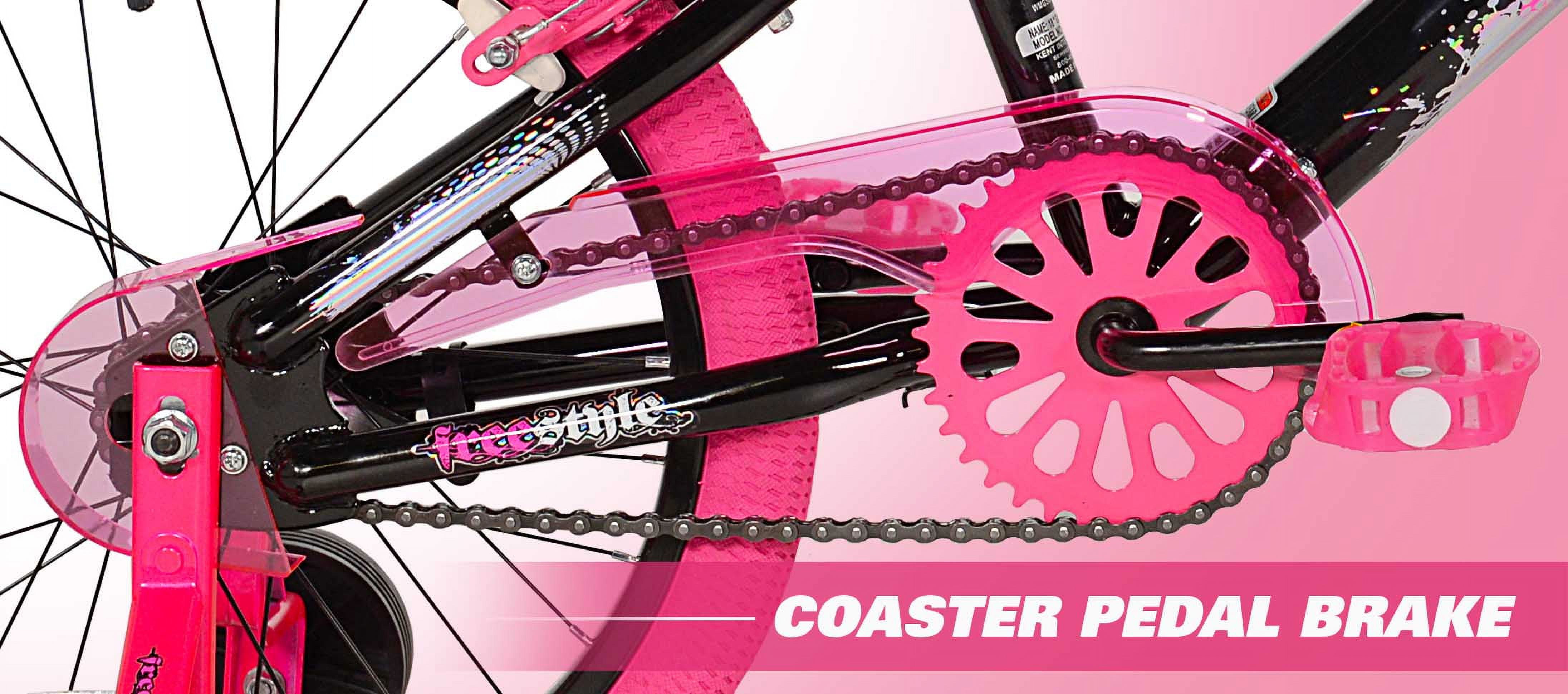 Kent 18 inch Sparkles Kids Bicycle for Girls, Black and Pink Kent 18 inch Sparkles Kids Bicycle for Girls, Black and Pink