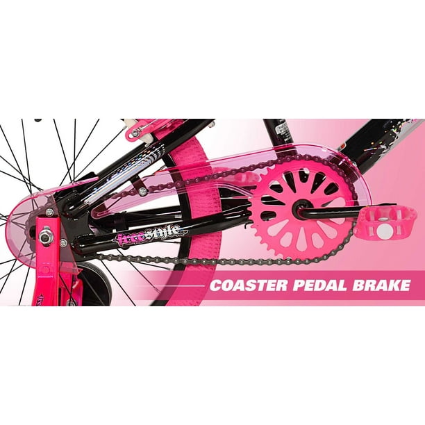Kent Sparkles Bicycle, 18 Wheels, Child Ages 6+, Black/Pink