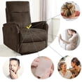 thumbnail image 4 of Electric Recliner Chair, Leather Recliners with USB Ports for Home Theater Seating, Dark Brown, 4 of 9
