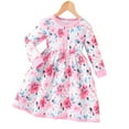 thumbnail image 4 of KYAIGUO Kids Toddler Boys Girls Princess Dress Long Sleeve Comfortable Spring Autumn Casual Dress 1-7T, 4 of 9