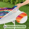 thumbnail image 5 of Rainbow Tie Dye Mandala Pattern Round Fitted Tablecloth with Elastic Edge,Dining Table Cover Waterproof,Outdoor Round Tablecloth for Camping,Dining,Indoor and Outdoor, 5 of 7