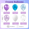 thumbnail image 2 of Globo BAUANOOY Frozen, 60 unidades, 30 cm, morado y azul con copo de nieve, 2 of 7