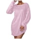 thumbnail image 1 of Vestidos Para Mujer Vestidos de Otoño Casual Suelto Cuello Redondo Suéter de Felpa Vestido de Manga Larga Odeerbi  ODB133403, 1 of 8