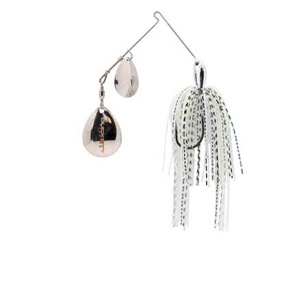 Duckett Fishing BD Spinnerbait Double Colorado Life-Like Action Fishing Lure Gray Chartreuse 3/8 oz