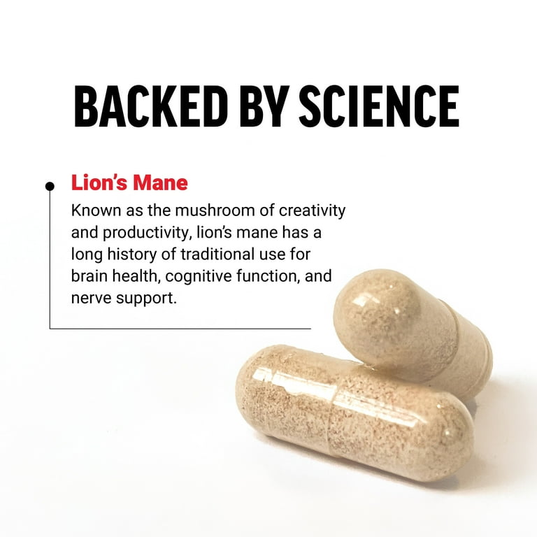 blog-1-1 Force Factor Lion's Mane Capsules, Nerve Health and Cognitive Function Support, Vegan, 60 Capsules - Walmart.com