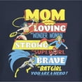 thumbnail image 2 of Junior's Justice League Mom You Are a Hero!  Graphic Tee Navy Blue Medium, 2 of 3