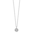 thumbnail image 2 of Sterling Silver Rhodium Plated Diamond Circle Necklace QP3349, 2 of 3