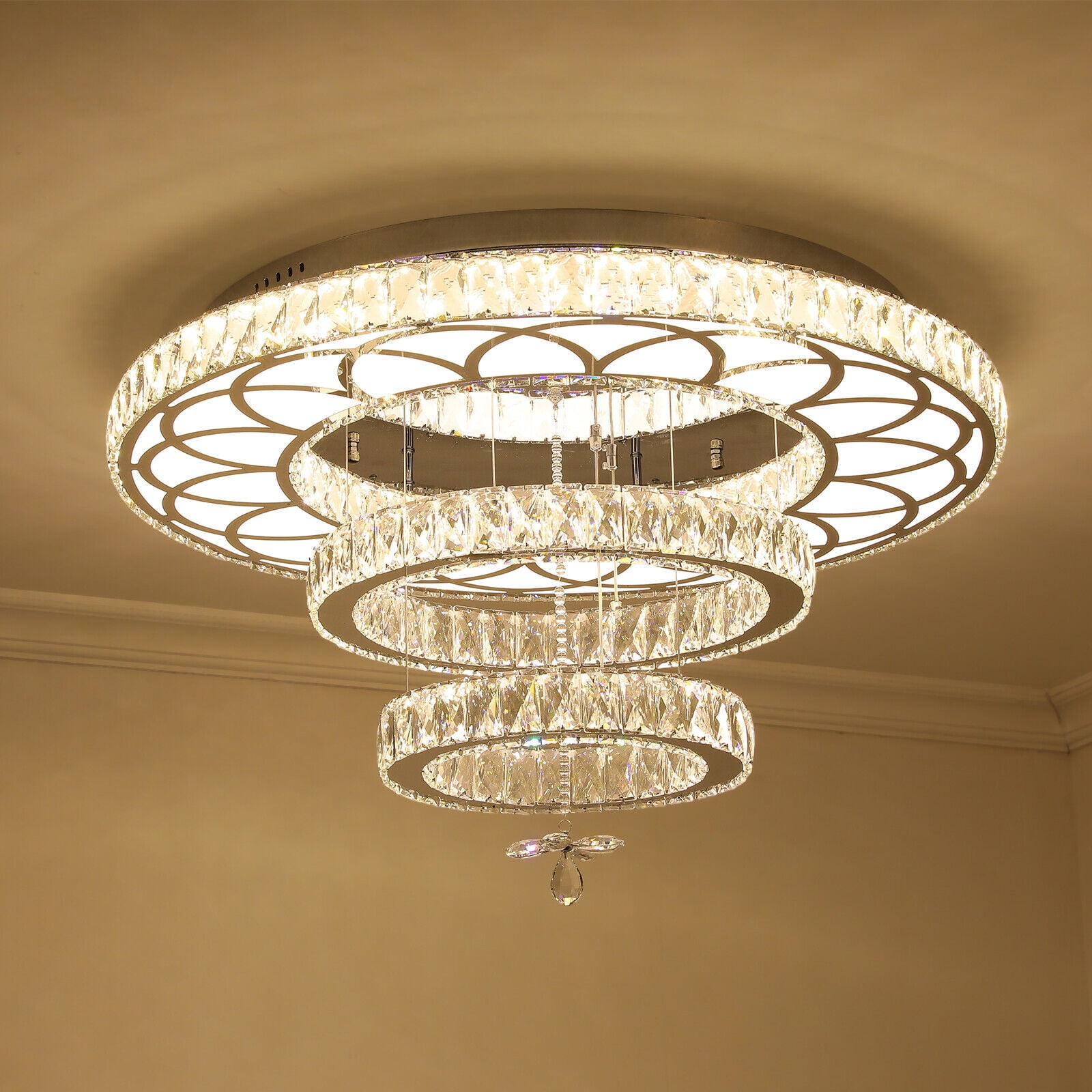 SHZICMY Modern Luxury Crystal Ceiling Chandelier Lamp Pendant Lights