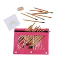 thumbnail image 6 of Toptie 6 Pack 3 Ring Binder Pencil Pouch, Zipper Stationery Bag with Clear Window for Office Supplies Multicolor, 6 of 6