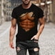 thumbnail image 2 of Playeras Lisas Para Hombre, Moda Informal Para Hombre, Estampado Digital 3D, Ejercicio Muscular, Fitness, Camiseta De Manga Corta, Blusa Superior, 2 of 4