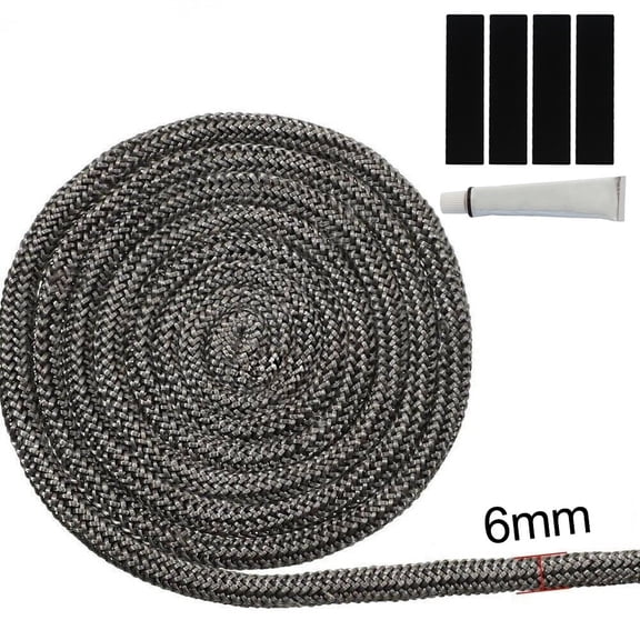6mm to 25mm Stove Door Gasket Rope Seal Kit for Wood Stove For Fireplace Oven