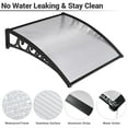 thumbnail image 3 of Yescom 2Pcs 40"x40" Door Window Awning Whole One-piece Polycarbonate UV30+ Outdoor Rain Snow Protection White Board, 3 of 9