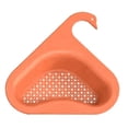thumbnail image 1 of Fregadero Colador Cesta Triangular Colgando Filtro Estante de almacenamiento Naranja, 1 of 3