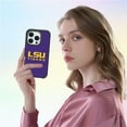 thumbnail image 4 of Apple iPhone 13 Pro Max (6.7) / 12 Pro Max (6.7) - Licensed NCAA University of LSU Tigers Logo on Purple Textured Dual Layer Case, 4 of 5