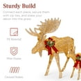 thumbnail image 4 of Best Choice Products 5ft 2-Piece Moose Family Lighted Christmas Yard Decor Set w/ 370 LED Lights, Zip Ties - Gold, 4 of 7