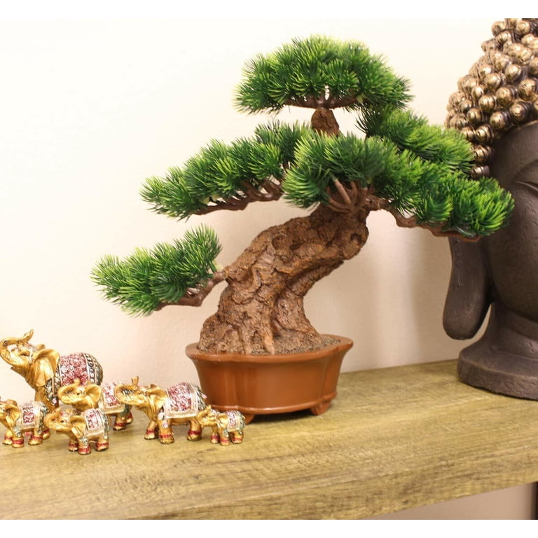 LS02548 Japanese Bonsai Pine Tree Artificial Faux Potted Plants
