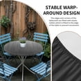 thumbnail image 5 of Grey Ombre Fitted Tablecloth with Elastic Edged, Round Table Cloth for Dining Table, Contemporary Gradient Abstract Art Waterproof Oil Proof Table Cover for Indoor Outdoor 45"-54", 5 of 8