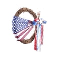 thumbnail image 4 of Patriotic Wreath for Front Door - 4th of July Independence Day Wreaths Bows Flag Decor for Memorial Day Decorations, 4 of 8