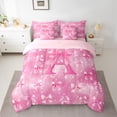 thumbnail image 2 of Manfei Letter A Monogrammed 7-Piece Twin Bedding Sets,Cartoon Bow Tie Bedding Comforter Set,Chic Starry Night Sheet Sets For Child,Microfiber Room Decorative Reversible, 2 of 8
