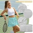 thumbnail image 6 of Xoenoiee Green Leopard Print Pleated Tennis Skirts for Women Athletic Skirt with Shorts Golf Skort Pocket High Waisted Skorts Workout Pickleball, S, 6 of 6