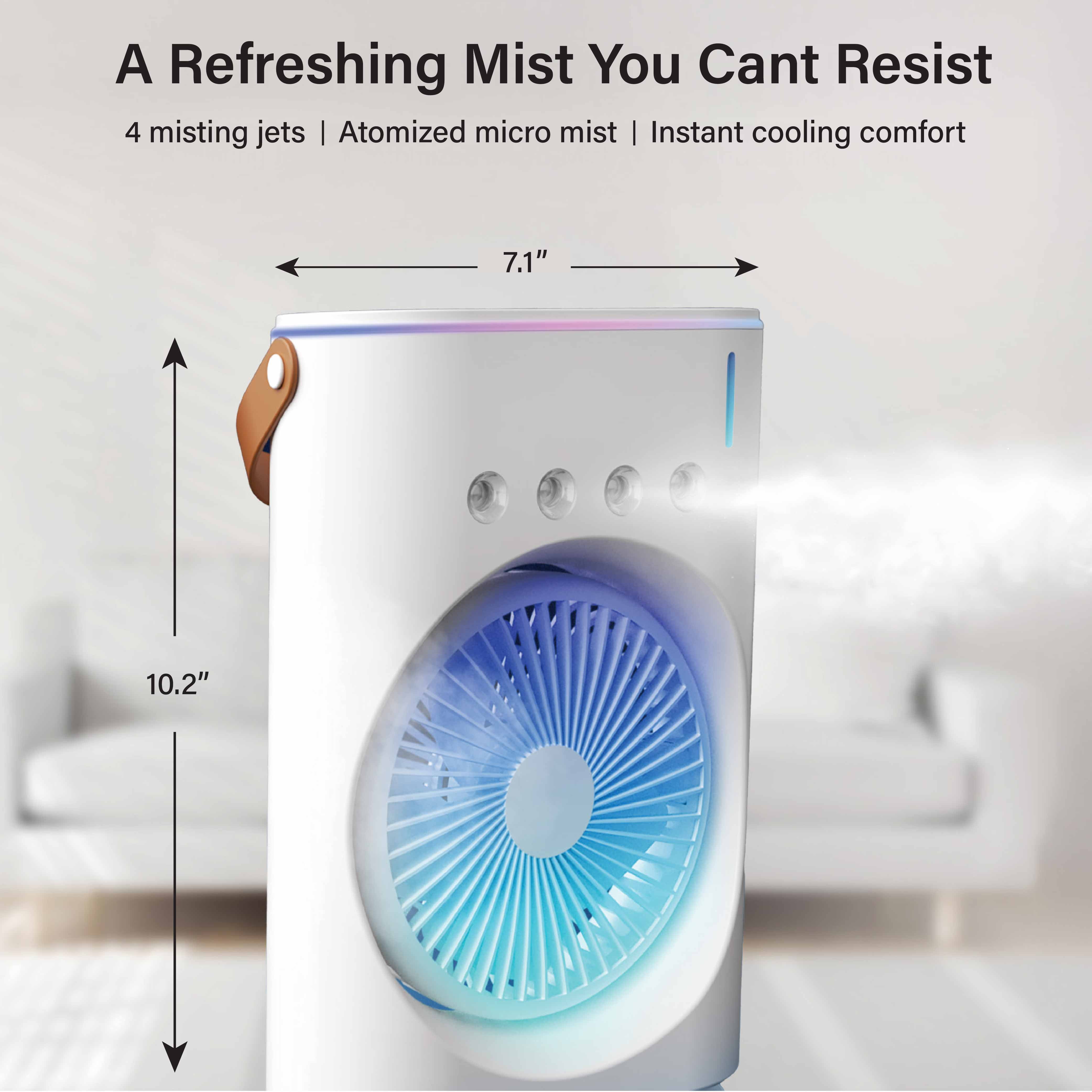 Bullseye Air Rechargeable Misting Fan Portable Cooling Mist