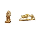 thumbnail image 1 of Figura de león,Estante con estatua de león para escritorio,oficina,decoración del hogar,Estatua de escritorio,Figura decorativa de pelea de toros y osos,Colecciones de esculturas de, 1 of 8