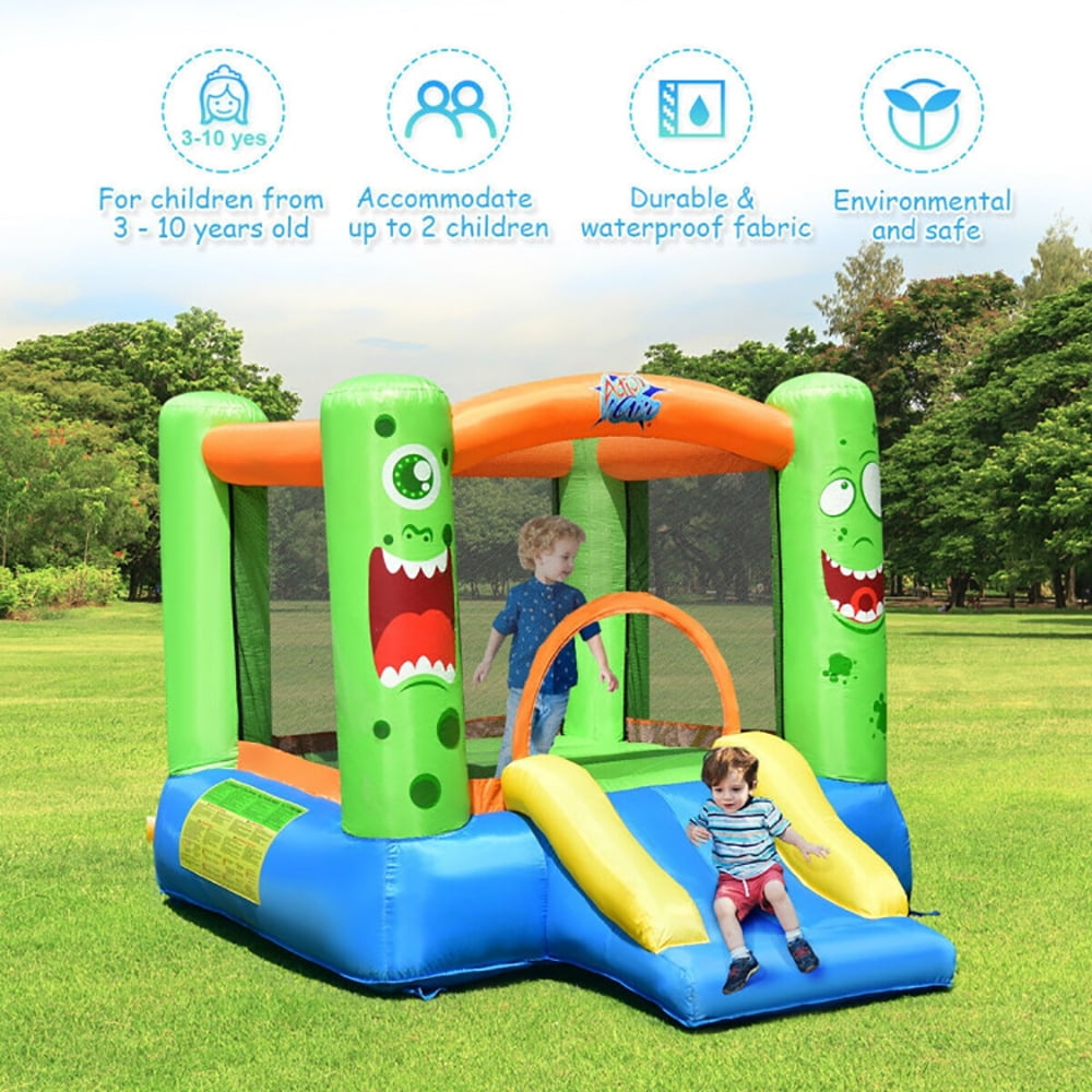 Aimee Lii Inflatable Castle Bounce House Jumper Kids Playhouse with Slider, Kids Bounce House