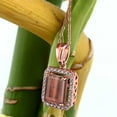 thumbnail image 3 of Gem Stone King 18K Rose Gold Plated Silver Pendant with Chain Tiger Eye Moissanite (2.28 Cttw), 3 of 4