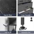 thumbnail image 2 of Ourlova 5 Drawer Fabric Dresser Compact Storage Unit with Sturdy Metal Frame Easy Assembly Versatile Organizer for Clothes and Essentials in Grey, 2 of 5