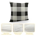 thumbnail image 4 of COMIO  Farmhouse Buffalo Plaid Check Throw Pillow Covers, Outdoor Decorative Pillow Covers with Stitched Edge for Bed Couch Sofa, Black and White, 4 of 5