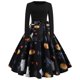 thumbnail image 1 of Disfraz de Halloween para mujer, accesorios de cosplay, vestido de calabaza elegante para niña, vestidos de princesa de manga larga, vestido de fiesta para festival, bata vintage, 1 of 2