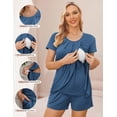 thumbnail image 2 of Ekouaer Women Maternity Nursing Set 2 PCS Postpartum Pajamas Breastfeeding Labor Delivery Pregnancy Pjs, 2 of 6