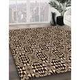 thumbnail image 3 of Ahgly Company Machine Washable Indoor Square Transitional Black Brown Area Rugs, 6' Square, 3 of 7