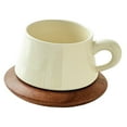 thumbnail image 4 of Taza de Café de Cerámica con Platillo, Regalo de Cumpleaños, Taza de Café con Asa, Taza de Espresso para Oficina, Hogar, Fiesta, Cafetería, 4 of 9