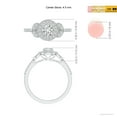 thumbnail image 4 of ANGARA Natural 0.35 Ct. Diamond Halo Engagement Ring in 14K White Gold for Women (Ring Size: 3.5), 4 of 9