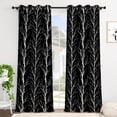 thumbnail image 4 of Tchckioa Neutral Print Blackout Curtains for Bedroom,Thermal Insulated Grommet Drapes,42x63 Inch,2 Panels, 4 of 9
