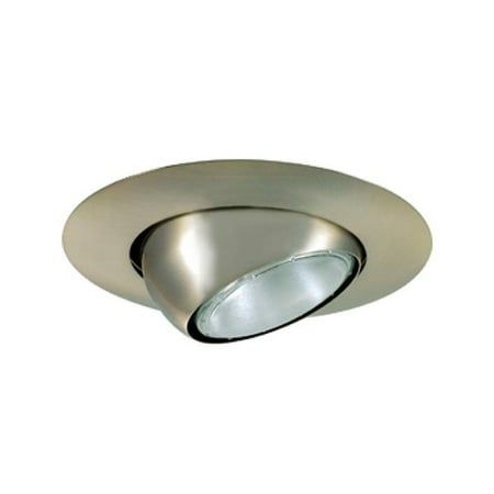- Jesco Lighting TM613ST 6 in. Aperture Line Voltage Trim Recessed Light - Adjustable Eyeball, Satin Chrome
