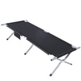 thumbnail image 3 of Lightweight Black Metal Folding Camping Cot Bed with Dual Height Modes 600D Oxford Fabric, 3 of 12
