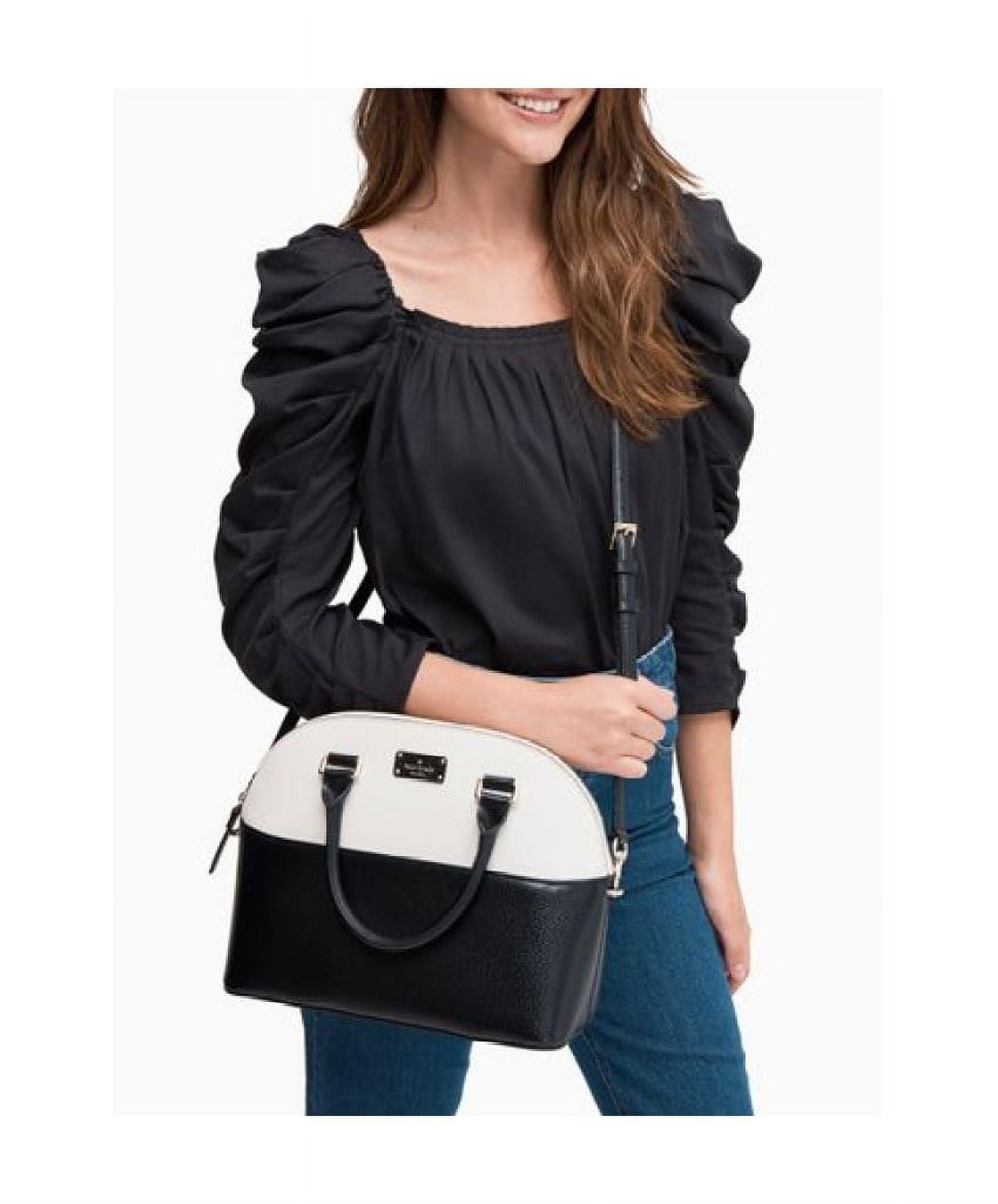 Kate Spade Grove Street Carli Satchel Bag WKRU4192 BLACK / CEMENT