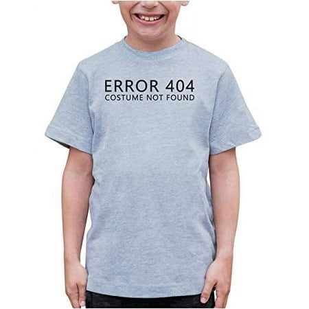 

7 ate 9 Apparel Kid s Funny 404 Error Halloween Costume Grey T-Shirt