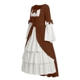 thumbnail image 6 of LEKWK Victorian Dress for Women Colonial Marie Antoinette Gown Classic Princess Dress Up Tiered Ruffled Elegant Renaissance Dress with Bow, 6 of 7