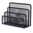thumbnail image 4 of YBM Home Desk Mail Organizer for Office, 3-Slot Mesh Letter Sorter / Holder Organize Documents, Filing, Folders, and Incoming or Outgoing Mails, Black 2250-2 Pack of 2, 4 of 4