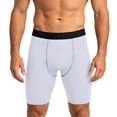 thumbnail image 5 of Ceisia Men's Compression Shorts High Elastic Quick Dry Breathable Athletic Running Training Solid Color Sport Shorts White XXXL Gift, 5 of 6