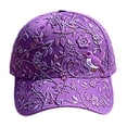 thumbnail image 2 of Embroidered Floral Baseball Cap Lightweight Adjustable Sun Hat for Outdoor Travel Casual Wear 9.1 x 6.7 Inch, 2 of 8