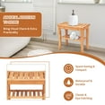 thumbnail image 6 of Giantex Shower Bench Bamboo with Extra Storage Shelf, Waterproof Bathroom Shower Stool with Efficient Storage Rack for Indoor or Outdoor Use (19'' x 10.5'' x 17.6''), 6 of 9