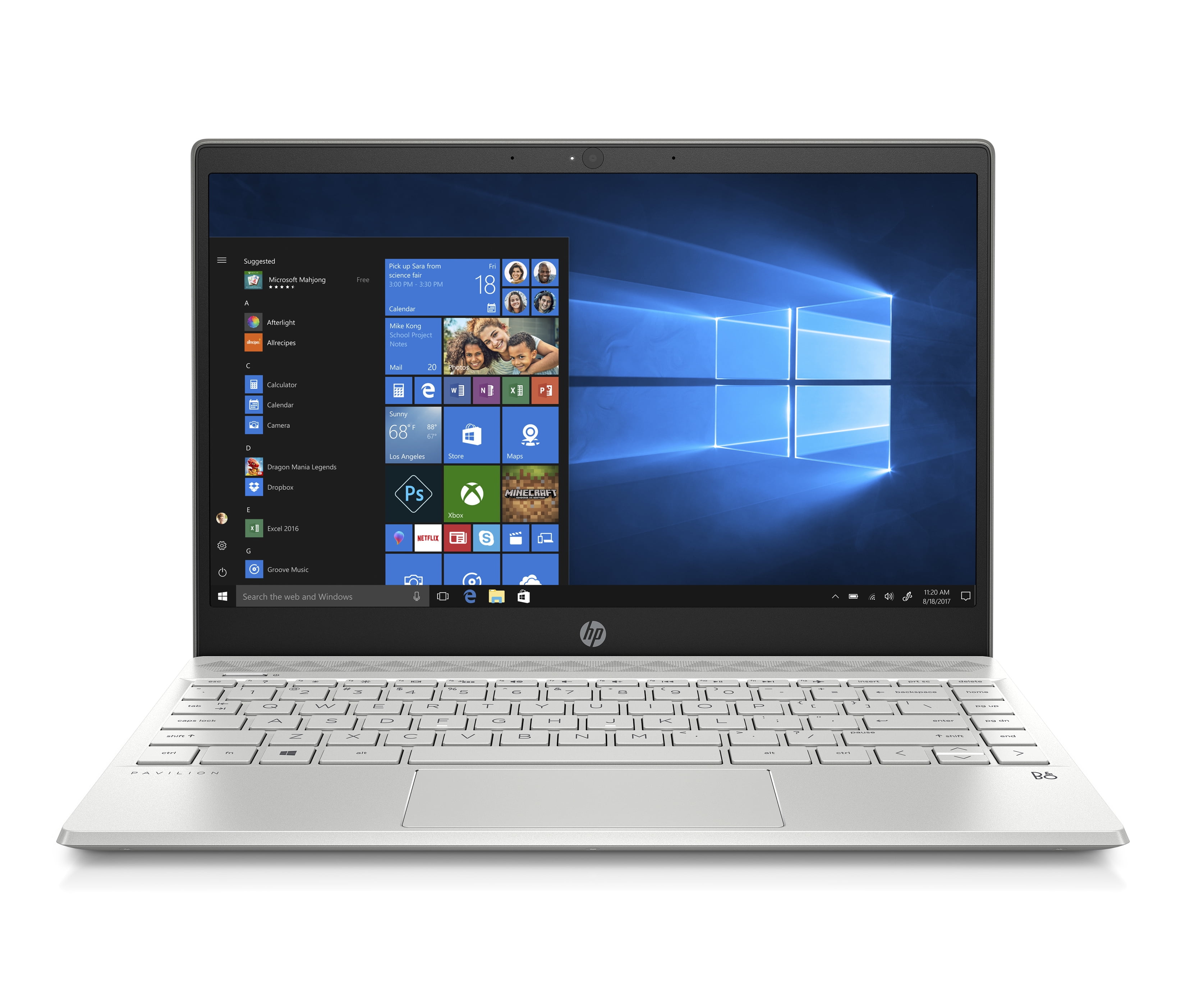 HP Pavilion 13 Laptop 13.3" FHD, Intel Core i3-8145U, Intel UHD Graphics 620, 128GB SSD, 8GB SDRAM, Fingerprint reader, 13-an0031wm