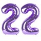 thumbnail image 1 of Globos con números Enyeopd, 40 cm, color morado, decoración para fiesta de cumpleaños, 1 of 6