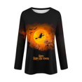 thumbnail image 6 of ZHYou Halloween Printed Tops for Women Casual Long Sleeves Crewneck Loose Fit Pullover Cute Shirts,Multicolor,Size XL, 6 of 8