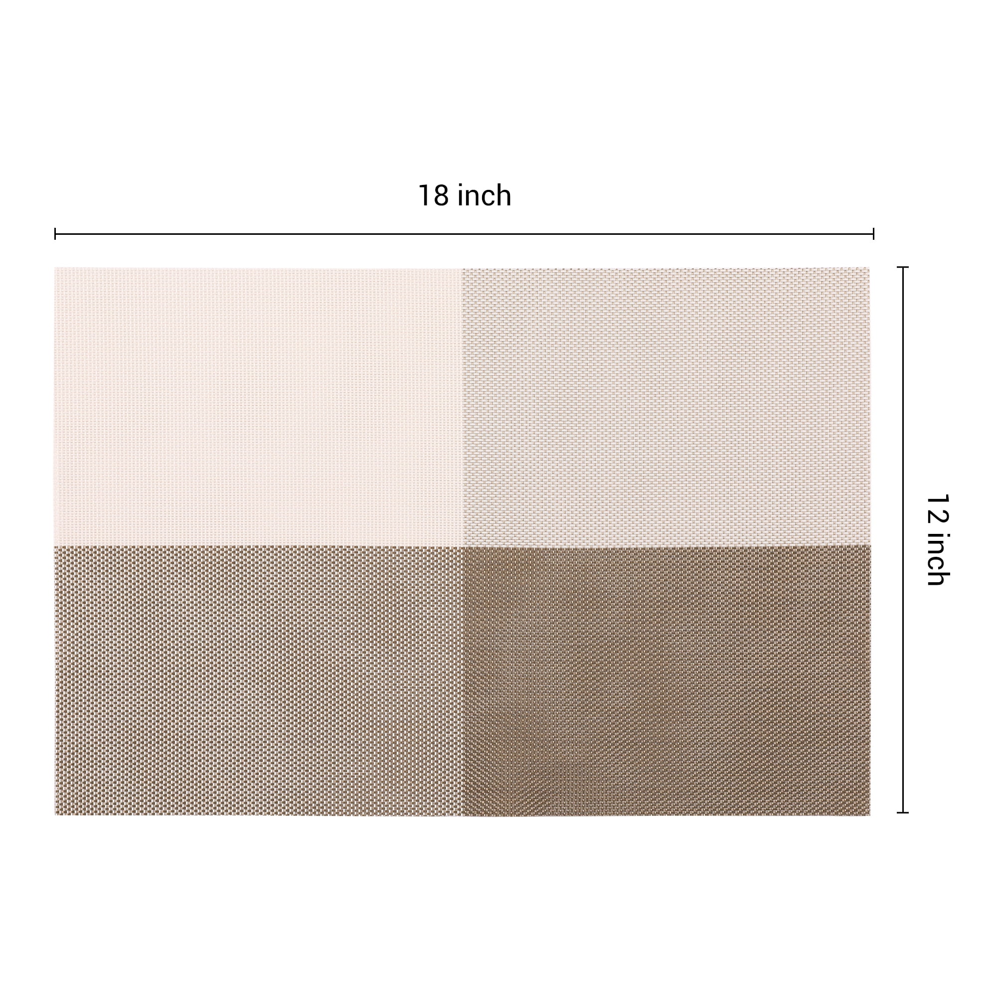 Unique Bargains Placemats for Kitchen Table Heat Resistant Table Placemats Light Coffee