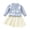 Gsets29-Blue, variant on xaweyi Little Girls Embroidery Long‑Sleeve Top & Pleated Skirt 2‑Piece Dressy Outfit Set for Fall Casual Party Wear Size 5 Years